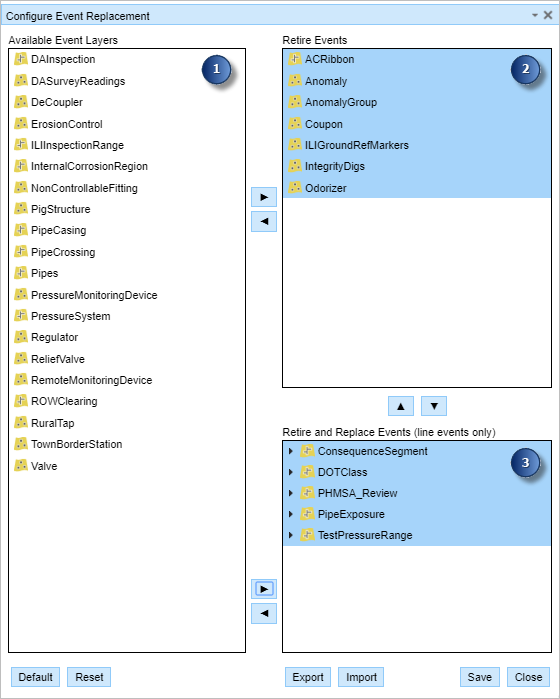 Configure event replacement widget Configure event replacement widget