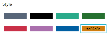 Style section of Theme tab Style section of Theme tab